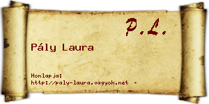 Pály Laura névjegykártya